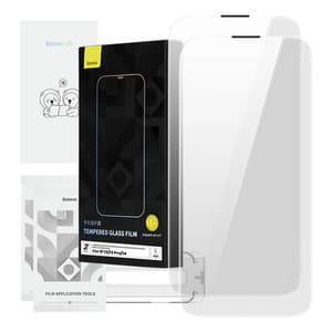 Hærdet glas Baseus Corning til iPhone 13/13 Pro/14 med indbygget støvfilter