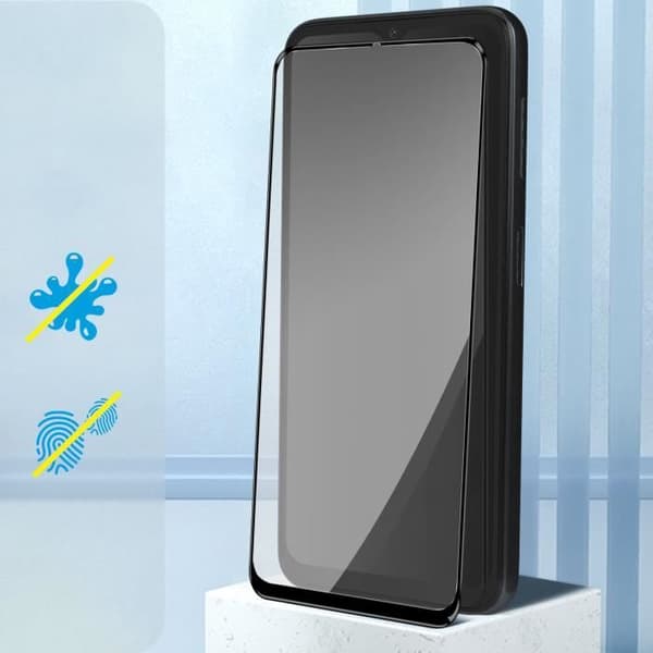 Skärmfilm - Blueo - Samsung Galaxy A14 5G - 9H härdat glas - 5D fasade kanter - Skärmskydd