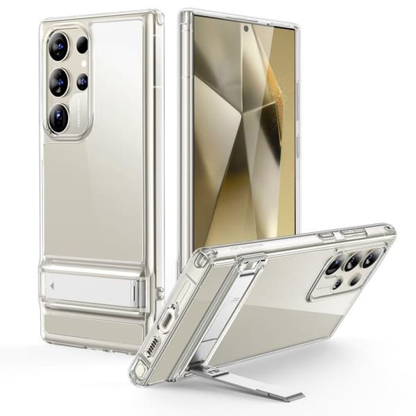 Härdat glas för Samsung Galaxy S24 Ultra - ESR Air Shield Boost Kickstand - Genomskinlig