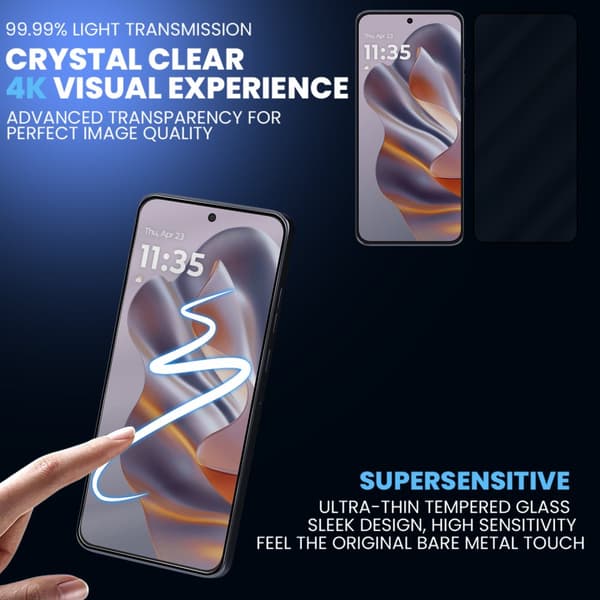 2-Pack Motorola Edge 50 Neo Skärmskydd - Härdat Glas 9H - Super kvalitet 3D