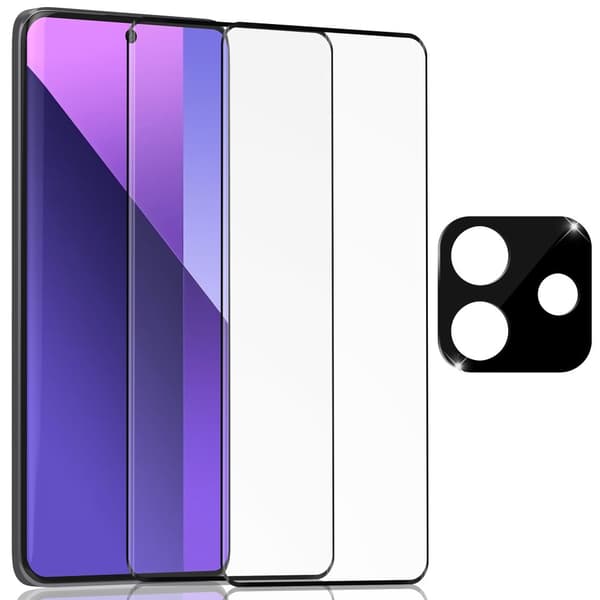 2-Pack Xiaomi Redmi Note 14 Skärmskydd & 1-Pack linsskydd - Härdat Glas 9H - Super kvalitet 3D
