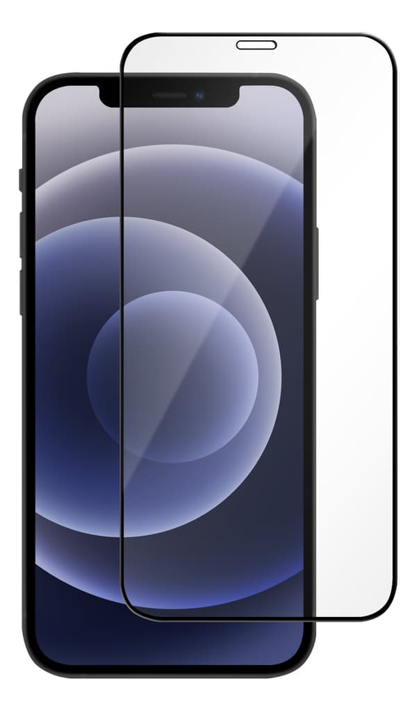 iPhone 12 mini, Tempered Glass, full fit, black