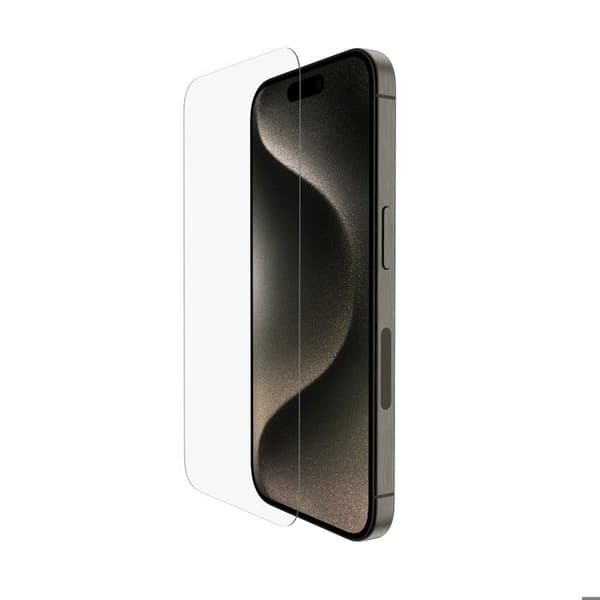 Skärmskydd - BELKIN - iPhone 15 - Härdat glas - Stöttålig - Repfria
