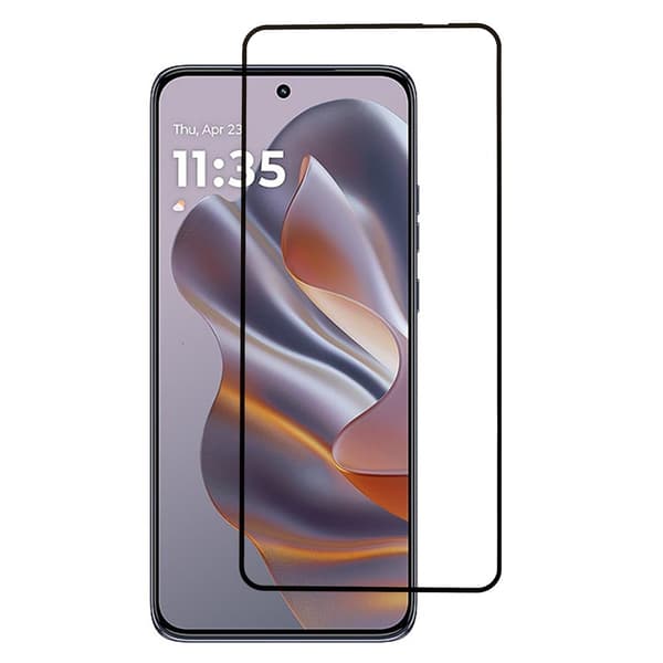 SKALO Motorola Edge 50 Neo 5G FULL-FIT Hærdet Glas Skærmbeskyttelse - Sort