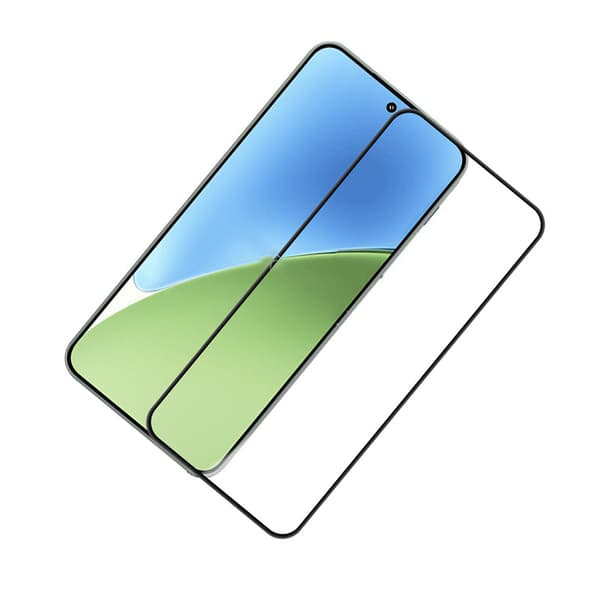 INF Xiaomi 15 HD skärmskydd i härdat glas - svart sidentryck [stöd för upplåsning av fingeravtryck] 2-pack