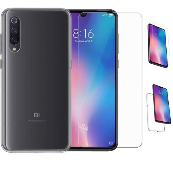 XIAOMI Mi 9 (Mi9) Fodral + skärmskydd i härdat glas