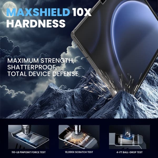 1-Pack Samsung Tab S9 FE Plus  Skärmskydd - Härdat Glas 9H - Super kvalitet 3D