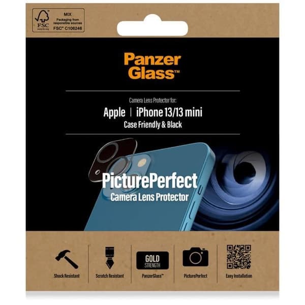 iPhone 13 / 13 Mini PanzerGlass härdat glas kamera skärmskydd