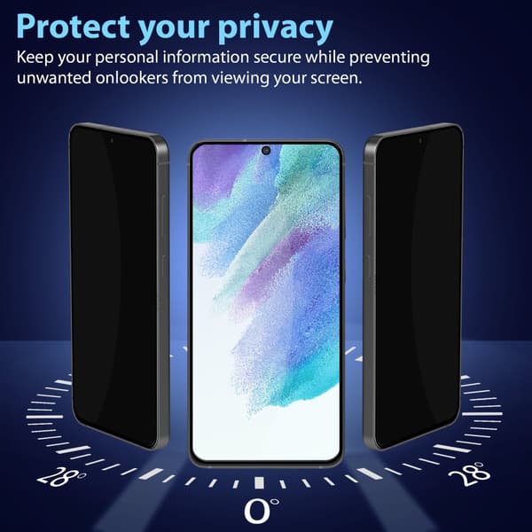 1-Pack Samsung S21 FE Privacy Skärmskydd - Härdat Glas 9H - Super kvalitet 3D
