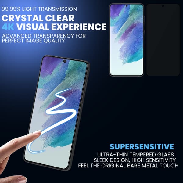 2-Pack Samsung S21 FE Privacy Skärmskydd - Härdat Glas 9H - Super kvalitet 3D