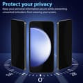 Miniatyrbild 2 av 7: 1-Pack Samsung S23 FE Privacy Skärmskydd - Härdat Glas 9H - Super kvalitet 3D