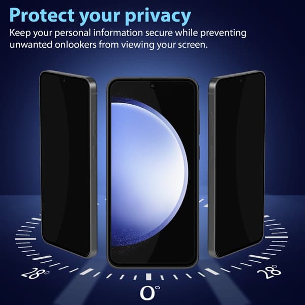 1-Pack Samsung S23 FE Privacy Skärmskydd - Härdat Glas 9H - Super kvalitet 3D