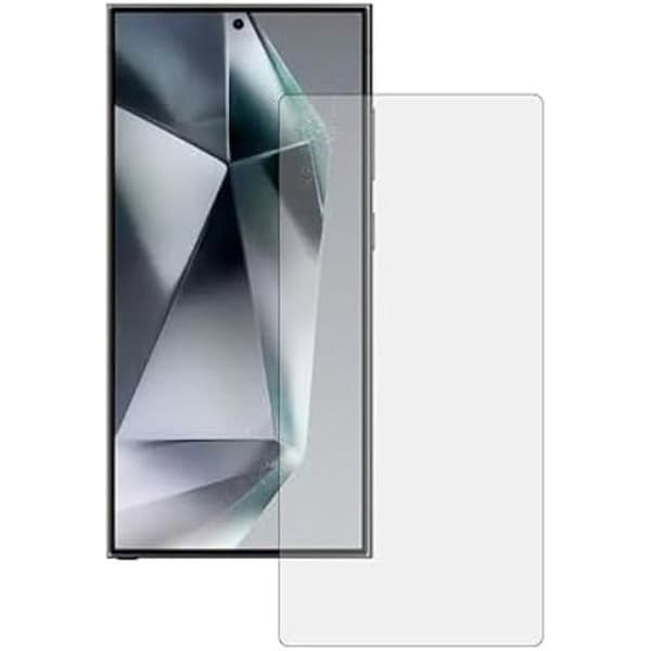 Skärmskydd - KSIX SMART YOUR TECH - Galaxy S24 Ultra 5G - 9H härdat glas - svart kant - dubbelhäftande