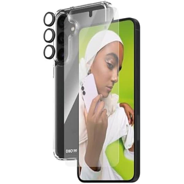 Skärmskydd - PANZERGLASS - 3-i-1-paket - Härdat glas - Genomskinlig - Samsung-kompatibel
