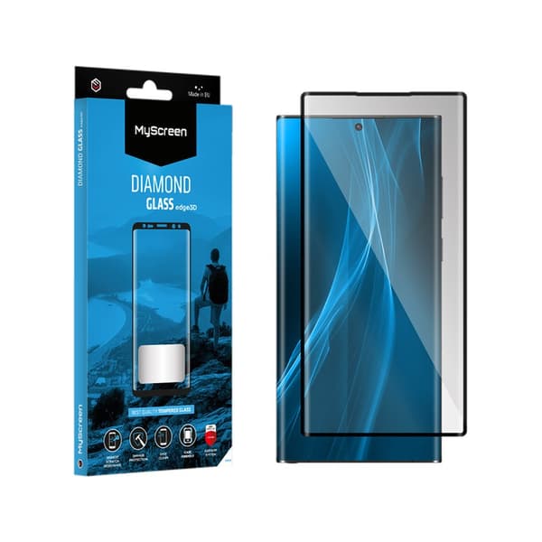 MyScreen DIAMOND GLASS edge3D sort beskyttelsesglas Samsung Galaxy S22 Ultra