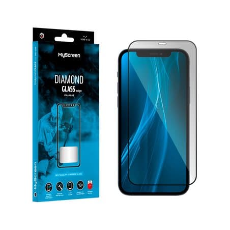 MyScreen DIAMOND GLASS LITE kant FULDLIM sort beskyttelsesglas Apple iPhone 12 Pro Max 6.7&quot;