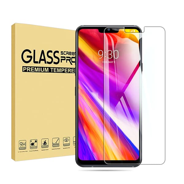 INF LG G7 skjermbeskytter, 0,26 mm herdet glass, buet kant (2-pakning)