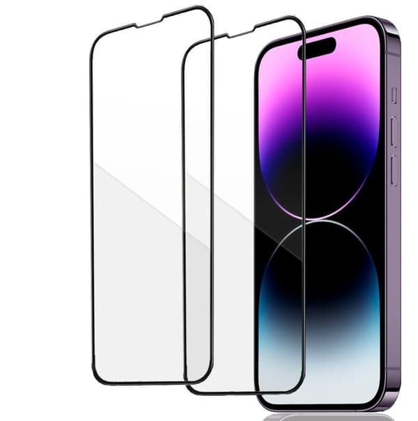 iPhone 14 Skärmskydd 2-Pack - Heltäckande Härdat Glas för Ultimat Stöttålighet och Skydd
