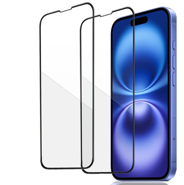 iPhone 16 Skärmskydd 2-Pack - Heltäckande Härdat Glas för Ultimat Stöttålighet och Skydd