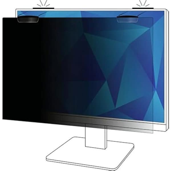 Sekretessfilter - 3M - PF245W9EM - Magnetisk - 24,5 tum - 16:9 bildförhållande Svart