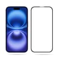 Miniatyrbillede 2 af 4: INF 2-pak hærdet glasskærmbeskytter til iPhone 16 - sort kant