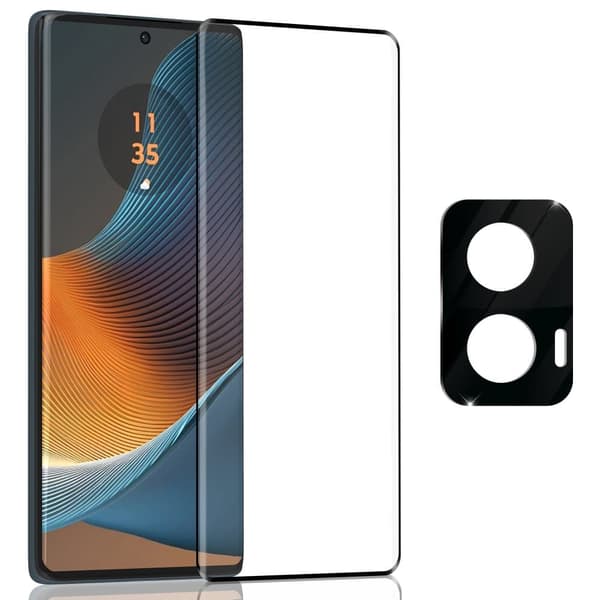 1-Pack Motorola Edge 50 Fusion Skärmskydd & 1-Pack linsskydd - Härdat Glas 9H - Super kvalitet 3D