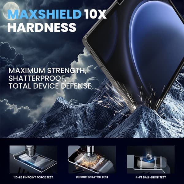 1-Pack Samsung Tab S9 FE Plus Skärmskydd - Härdat Glas 9H - Super kvalitet 3D