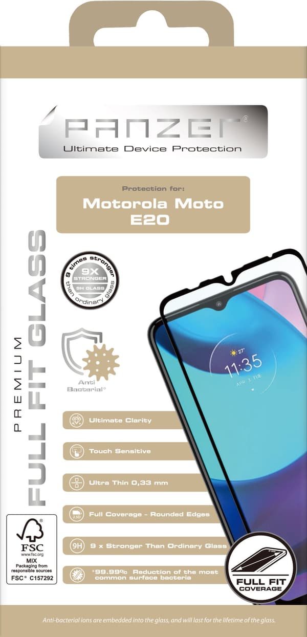 Motorola Moto E20 Full Fit Glass Black