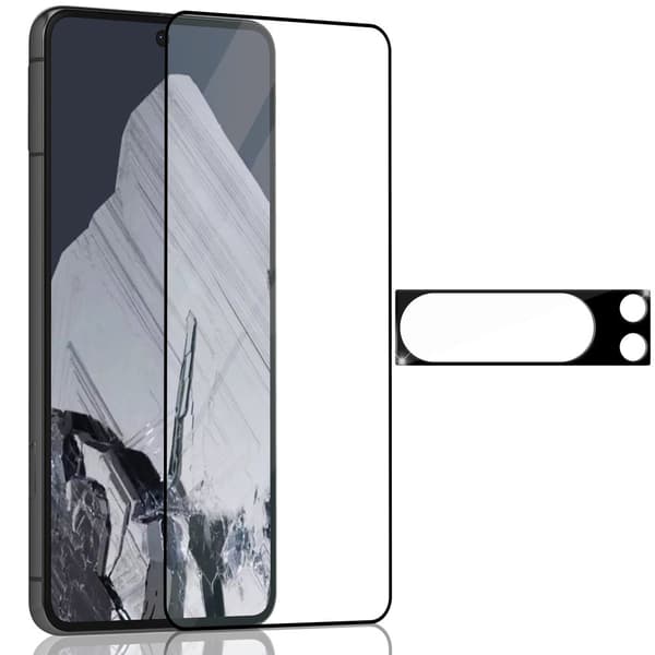 1-Pack Google Pixel 8 Pro Skärmskydd & 1-Pack linsskydd - Härdat Glas 9H - Super kvalitet 3D