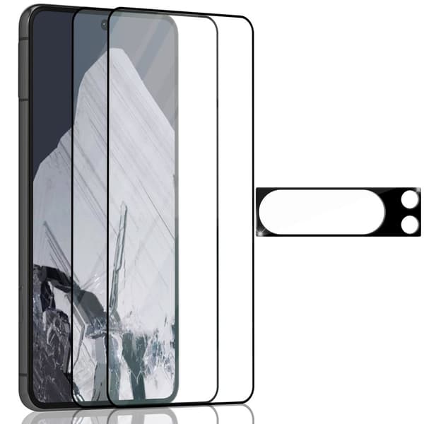 2-Pack Google Pixel 8 Pro Skärmskydd & 1-Pack linsskydd - Härdat Glas 9H - Super kvalitet 3D