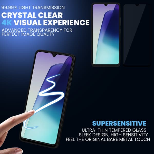 2-Pack Xiaomi Redmi 14R Skärmskydd & 2-Pack linsskydd - Härdat Glas 9H - Super kvalitet 3D