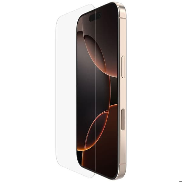 Härdat glas - BELKIN - ScreenForce TemperedGlass - iPhone 16 Pro - 9H anti-repa - Ultratunn design 0,33 mm