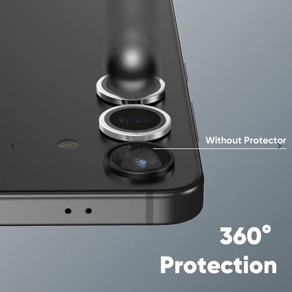 2-Pack Samsung S25 kameralinsskydd härdat glas - silver
