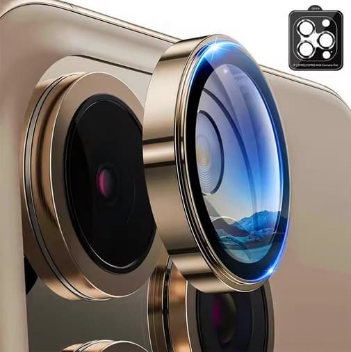 2-Pack iPhone 16 Pro Kameralinsskydd Härdat glas -Desert Titanium