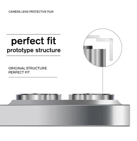 2-Pack Samsung S25 Ultra kameralinsskydd härdat glas - silver