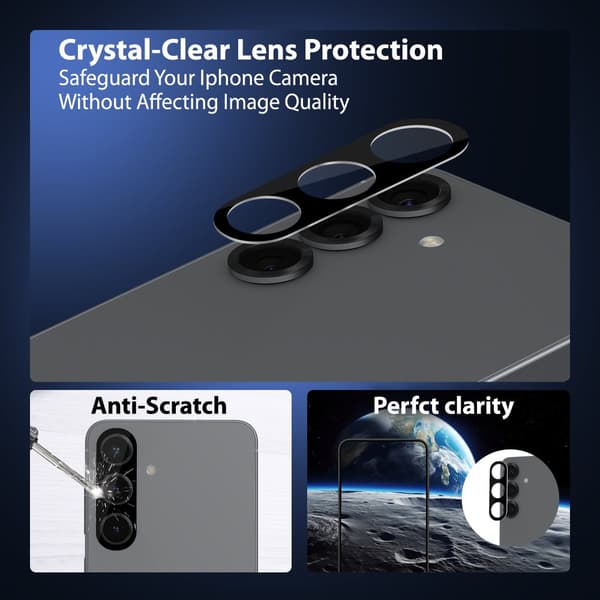 2-Pack Samsung S25 Skärmskydd & 2-Pack linsskydd - Härdat Glas 9H - Super kvalitet 3D