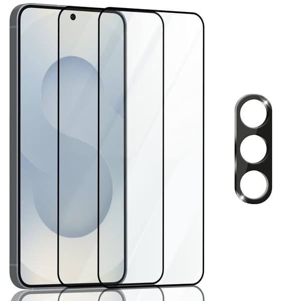 2-Pack Samsung S25 Plus Skärmskydd & 1-Pack linsskydd - Härdat Glas 9H - Super kvalitet 3D