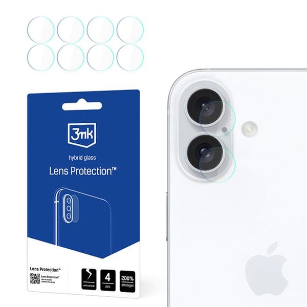 Skydd av objektiv 3mk - Objektivglas för iPhone 16 (4 set)
