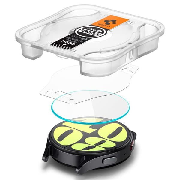 Härdat glas - Spigen - Glas.TR EZ FIT - Samsung Galaxy Watch7 44 mm - Transparent - Paket med 2