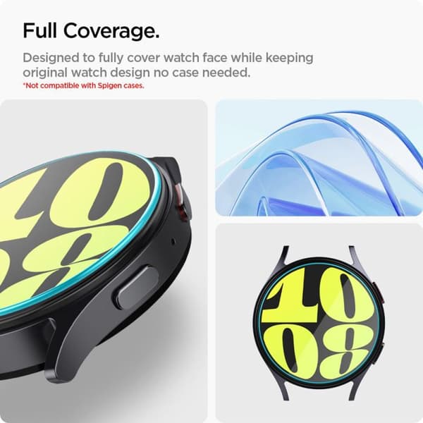 Härdat glas - Spigen - Glas.TR EZ FIT - Samsung Galaxy Watch7 44 mm - Transparent - Paket med 2