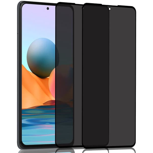 2-Pack Xiaomi Redmi Note 10 Pro Privacy Skärmskydd - Härdat Glas 9H - Super kvalitet 3D