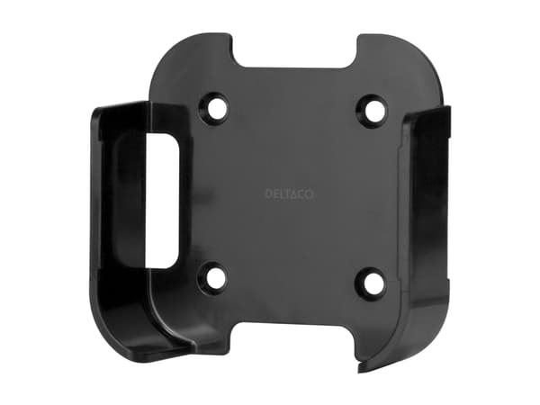 DELTACO - Fäste - för digital AV player - polykarbonat - svart - monterbar på ytor, bordsfäste, väggmonterbar - för Apple TV 4K (Wi-Fi + Ethernet) (3