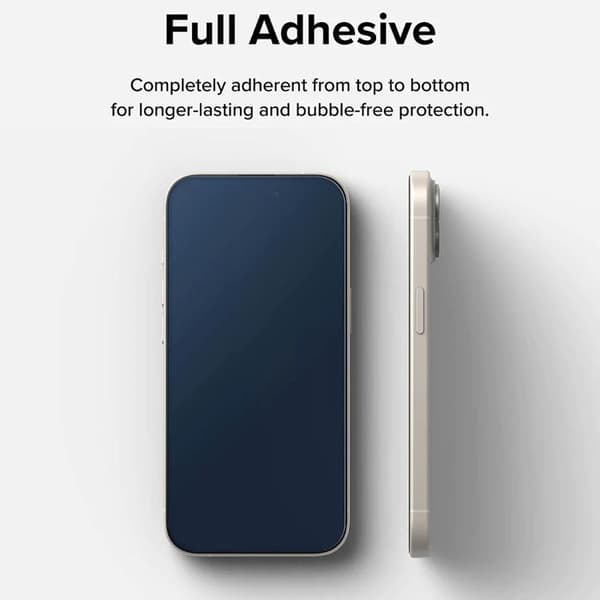 Coque för iPhone 15 / iPhone 16 - Härdat Glas Ringke - Svart