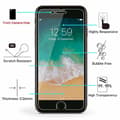 Miniatyrbild 3 av 4: OUTLET OMOTON Skärmskydd i härdat glas SmoothArmor 9H HD för Apple iPhone 8 Plus/iPhone 7 Plus, 2 enheter- REFURBISHED