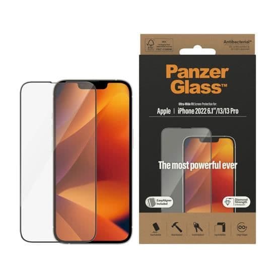 PanzerGlass Ultra-Wide Fit skärmskydd för iPhone 14/13/13 Pro