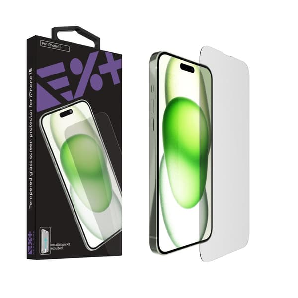 NEXT ONE karkaistu iPhone 15 näytönsuoja