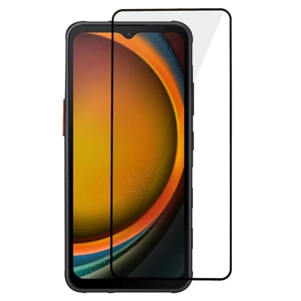 Samsung Galaxy Xcover7 skärmskydd med svart ram