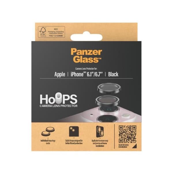 Skyddsringar - PanzerGlass - Hoop Optic Ringar - iPhone 15/Plus - 2 ringar - Kamera skydd