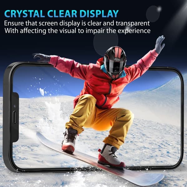1-Pack Iphone 12 Skærmbeskyttelse & 1-Pack linsebeskyttelse - Hærdet Glas 9H - Super kvalitet 3D