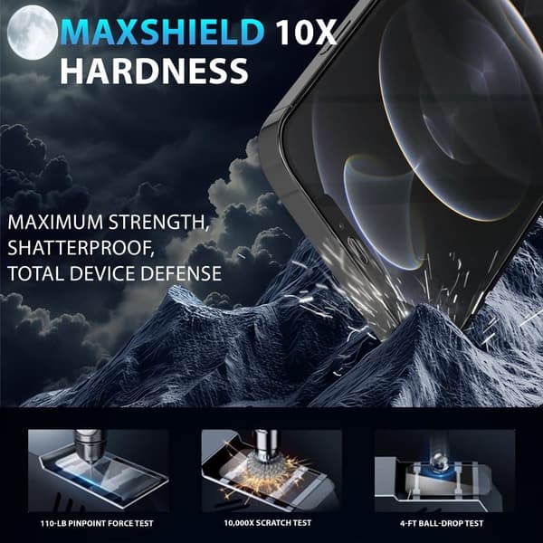 1-Pack Iphone 12 Pro Max Skærmbeskyttelse - Hærdet Glas 9H - Super kvalitet 3D